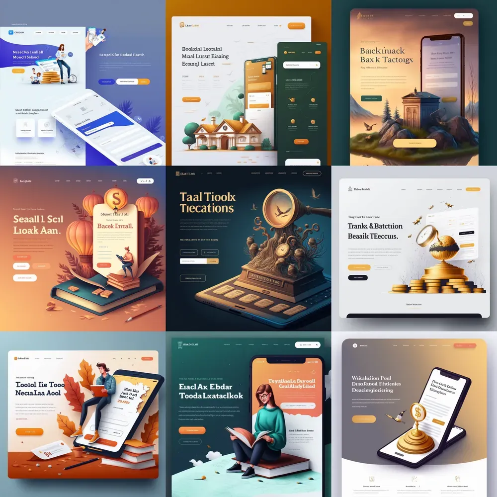 Finance Website Mockups