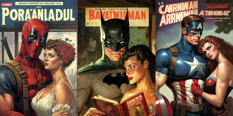 Vintage Character Romance Novels generated by undefined
