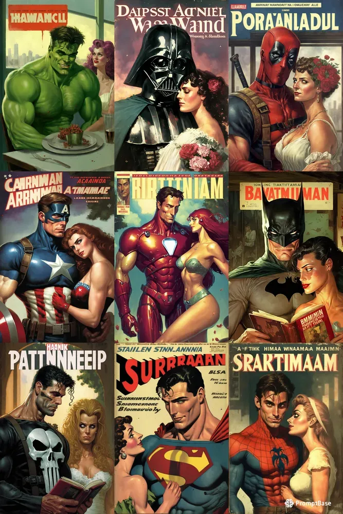 Vintage Character Romance Novels