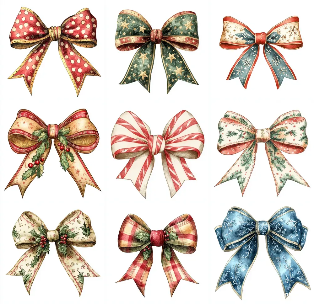 Vintage Christmas Bow Blisses
