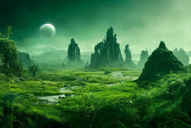 Realistic Sci-fi Alien Landscape