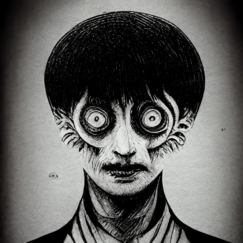 Junji Ito Style Comic Art