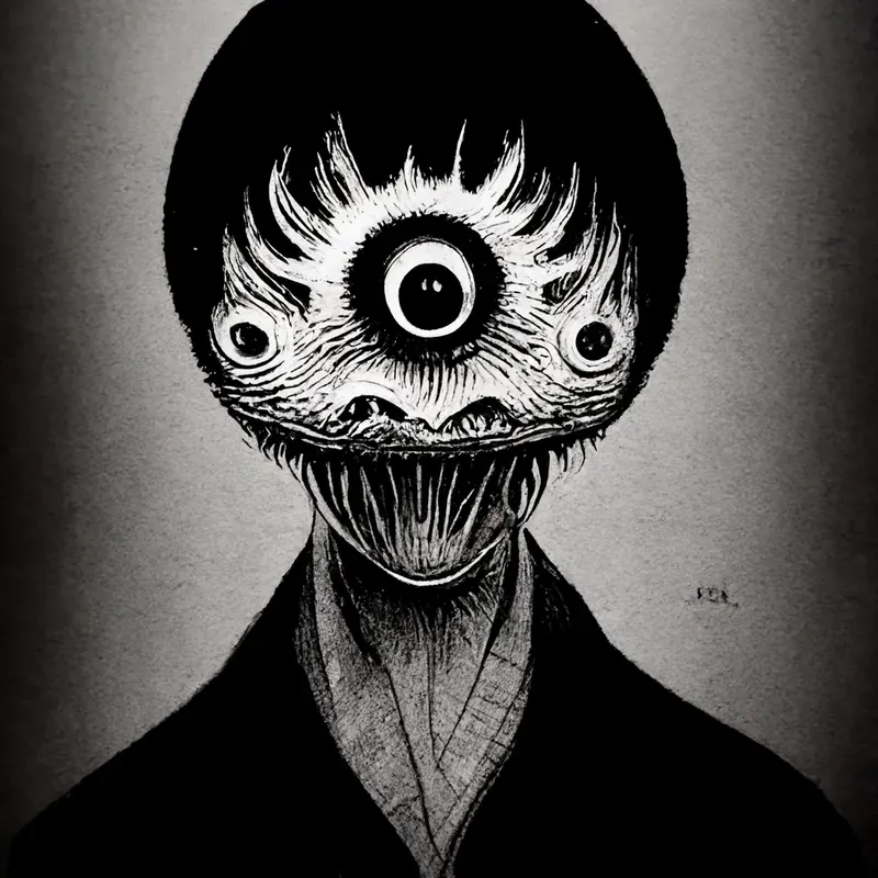 Junji Ito Style Comic Art