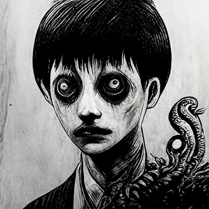 Junji Ito Style Comic Art