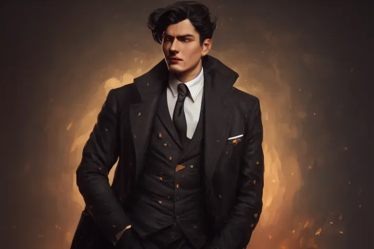 J C Leyendecker Style Portrait