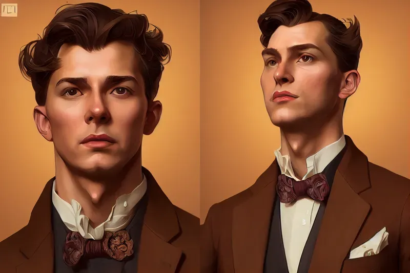 J C Leyendecker Style Portrait