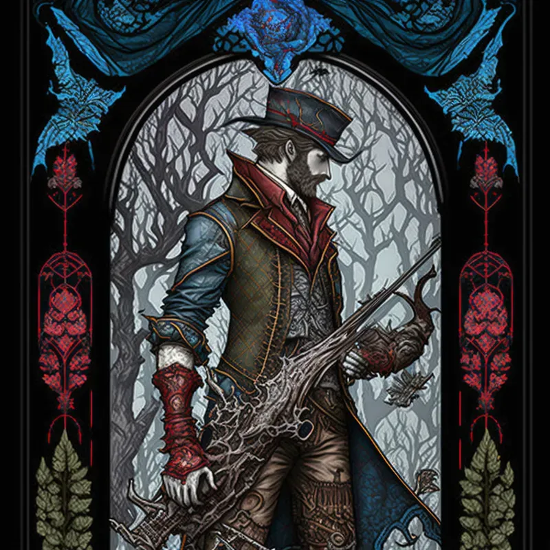 Stained Glass Character Art