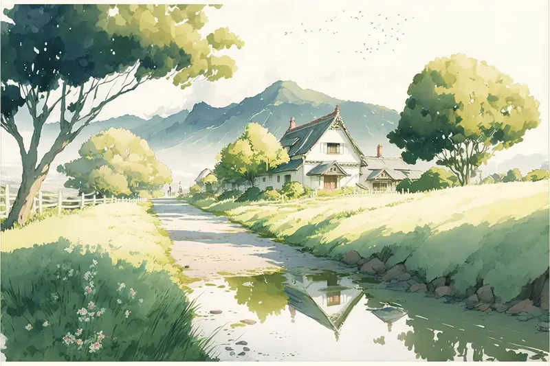 Studio Ghibli Style Watercolors
