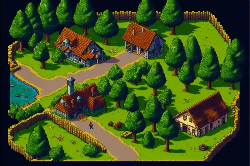 Retro RPG Video Game Backgrounds