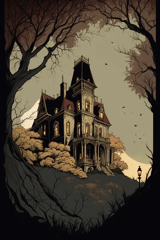 Gothic Line Art Book Covers