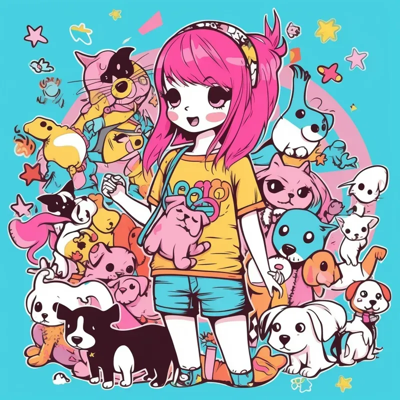 Tokidoki Style Cute Illustrations