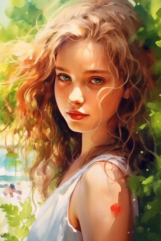 Realistic Water Color Portrait Paintings