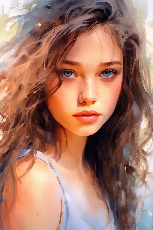 Realistic Water Color Portrait Paintings