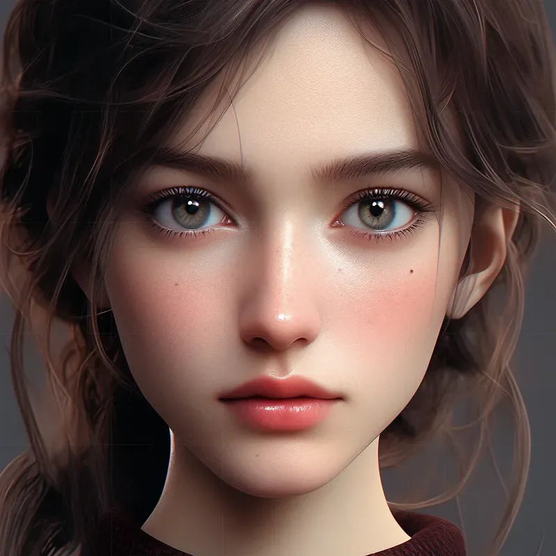 Realistic 3D Avatar Anime Portraits