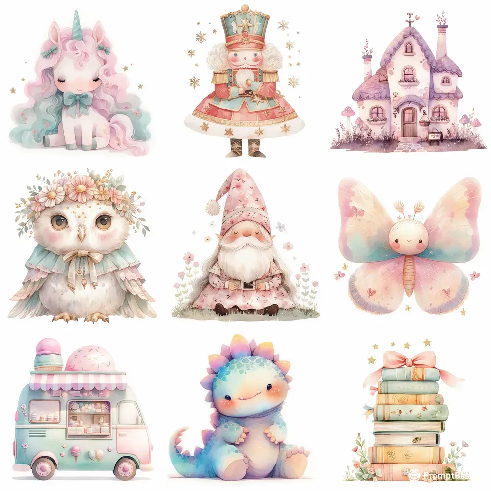 Soft Cartoon Illustrations