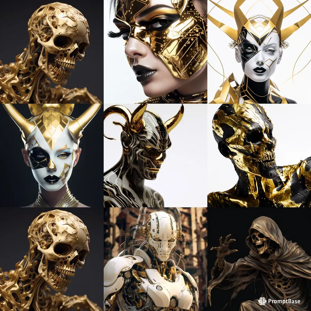 Gold 3D Characters Perfect For NFTs