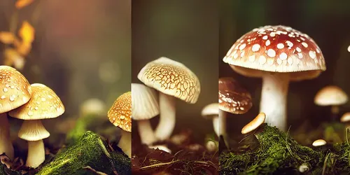 Forest Mushrooms generated by midjourney