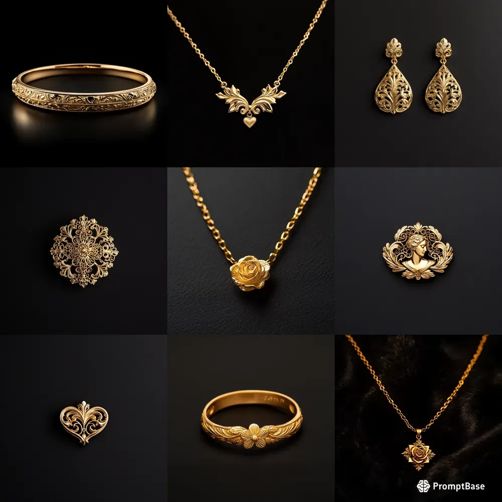 Elegant Gold Jewelry Collections Of 1900