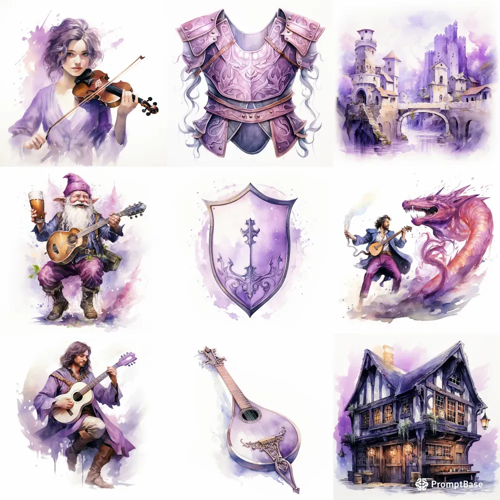 Bard Inspired Fantasy DnD Assets