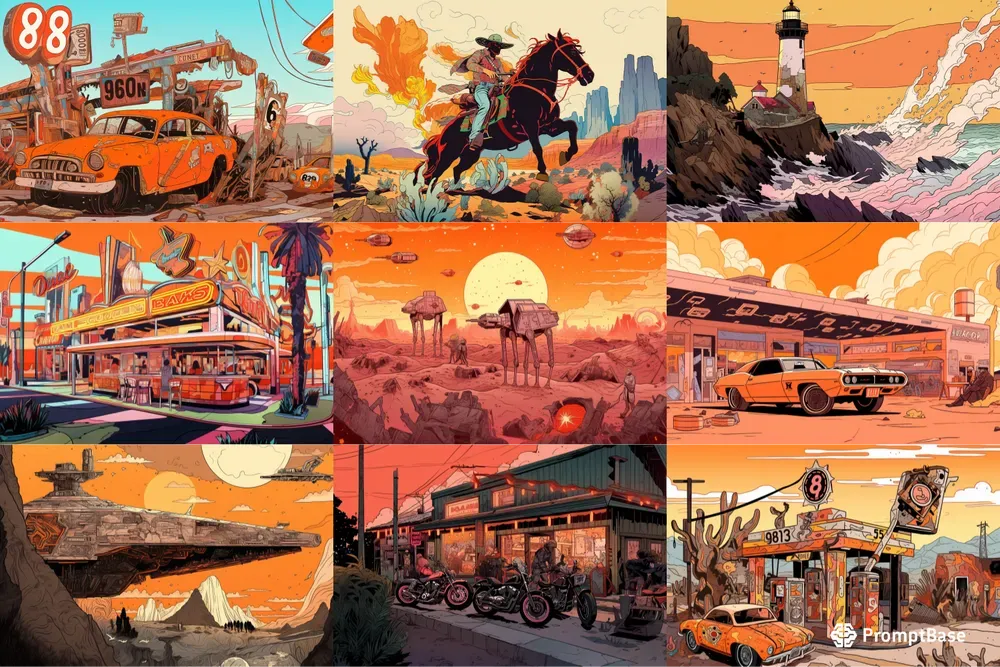 Iconic American Style Illustration Comics