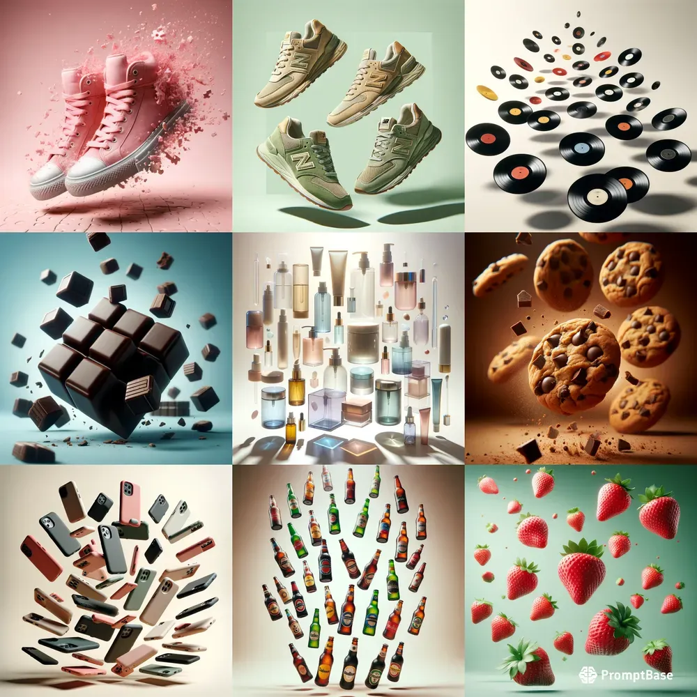 Cinematic Layout Floating Products