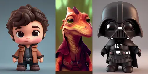 Chibi Star Wars generated by midjourney