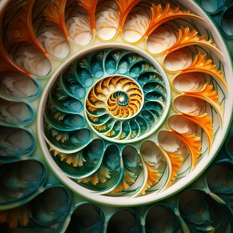 Colorful Fibonacci Art