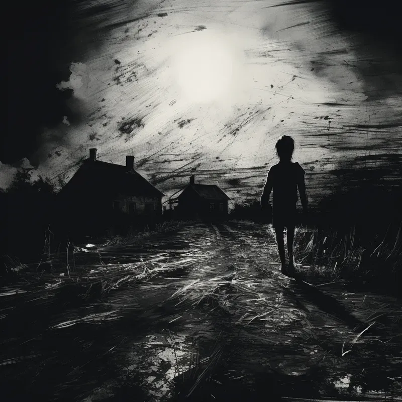 Creepy Black White Horror Illustrations