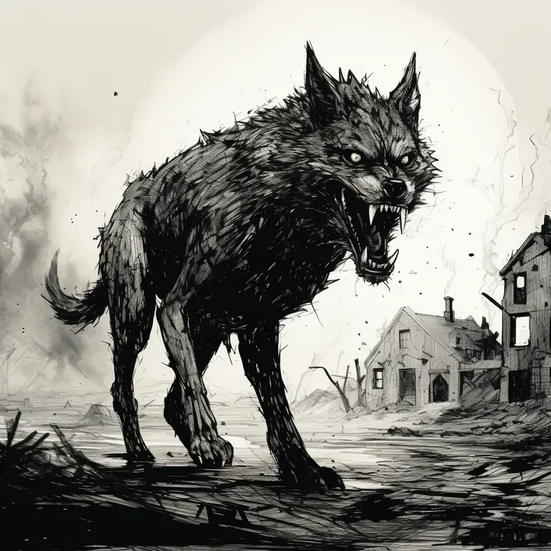 Creepy Black White Horror Illustrations