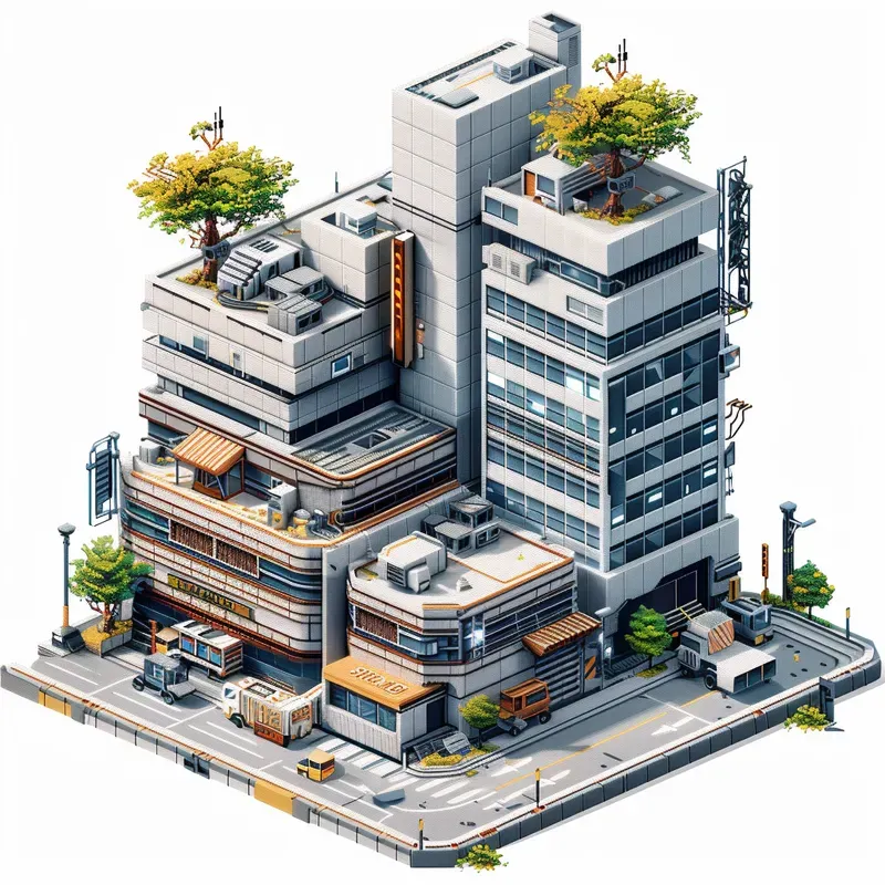 Digital Isometric Pixel Art