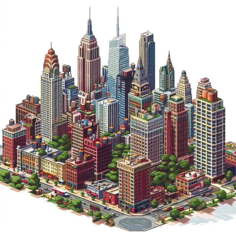 Digital Isometric Pixel Art