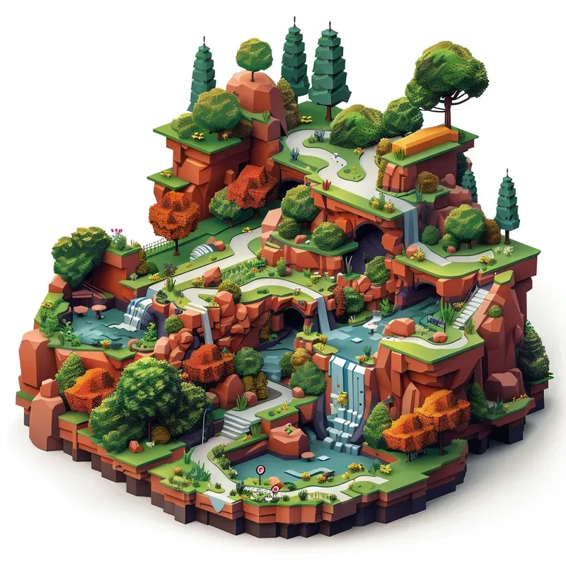 Digital Isometric Pixel Art