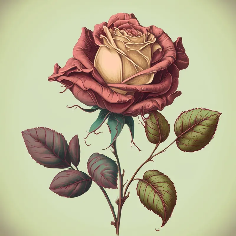 Simple Vector Illustration Of Flowers