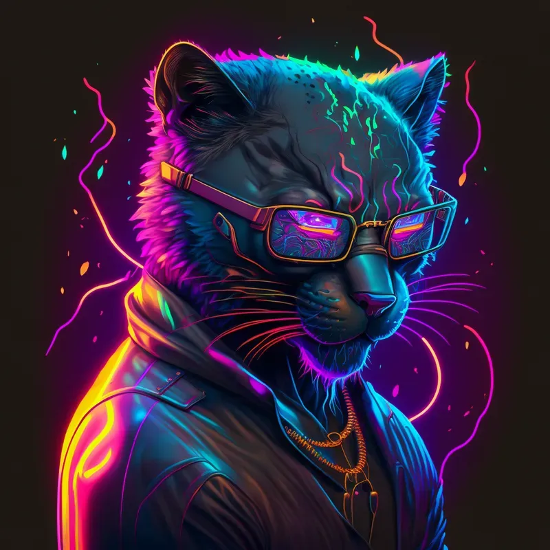 Glowing Neon Animals