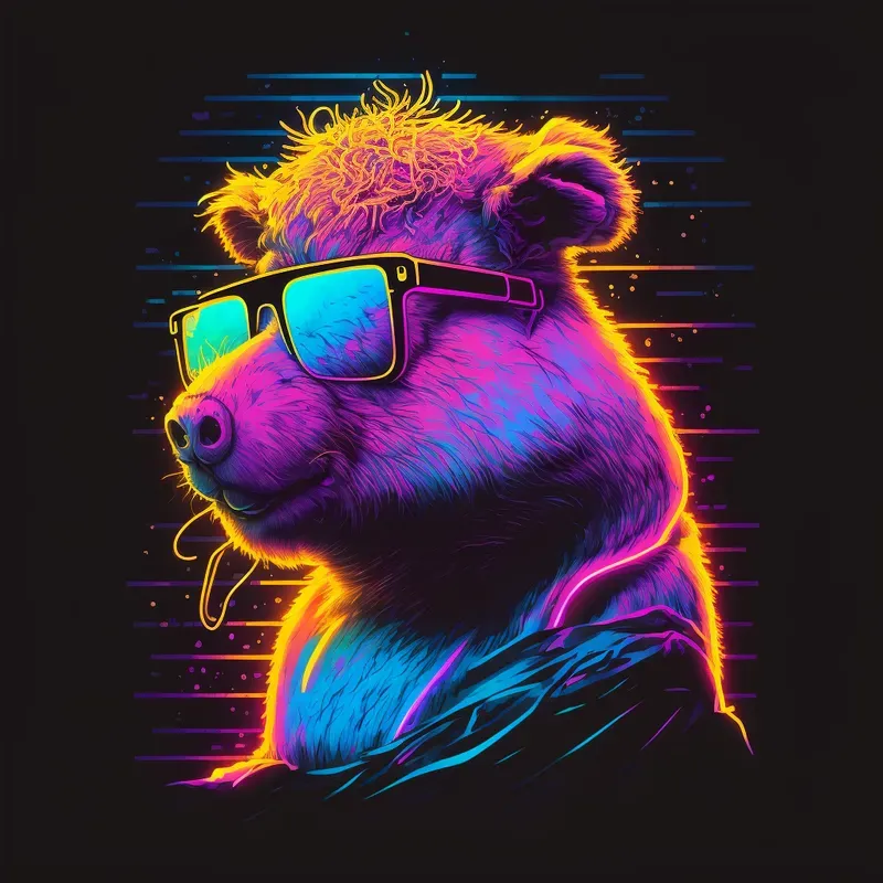 Glowing Neon Animals