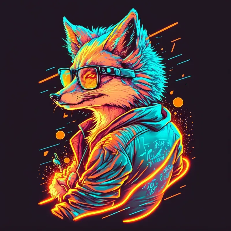 Glowing Neon Animals