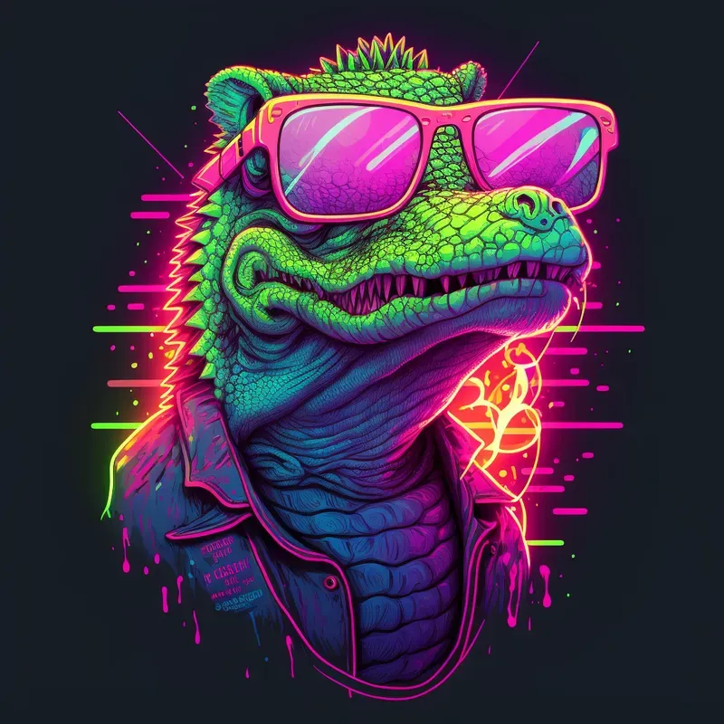 Glowing Neon Animals