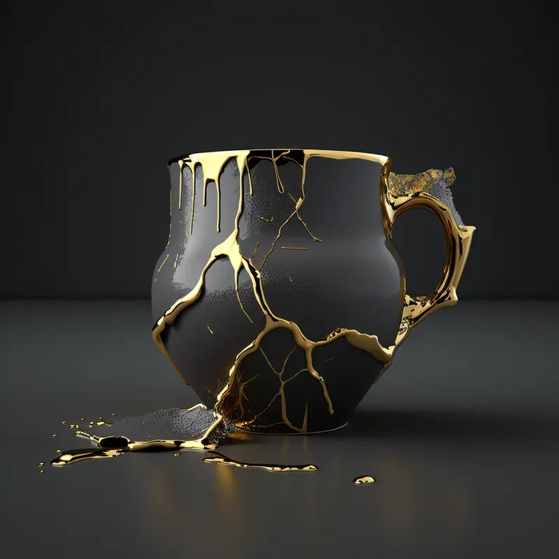 Gold Drip Object Renders