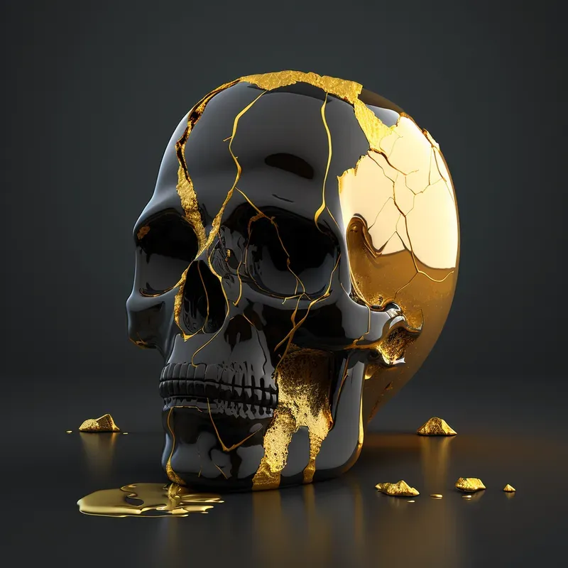 Gold Drip Object Renders