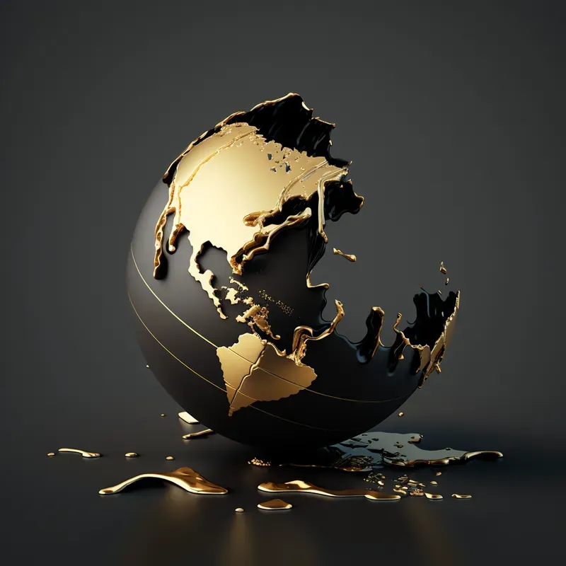 Gold Drip Object Renders