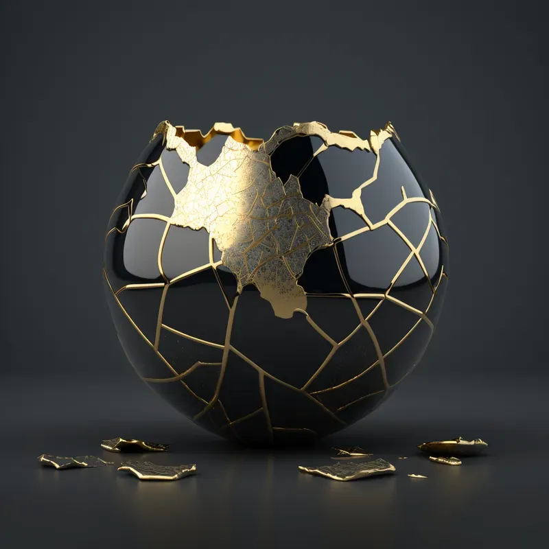 Gold Drip Object Renders