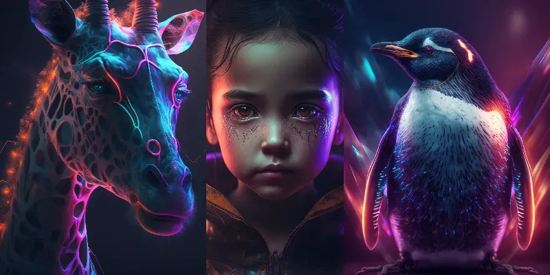 Neon Character Designs generated by undefined