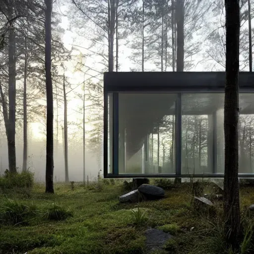 Contemporary Home In The Woods