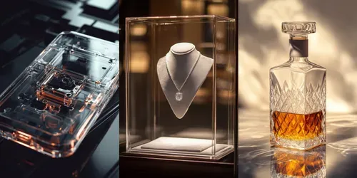 Transparent Luxury Products generated by midjourney