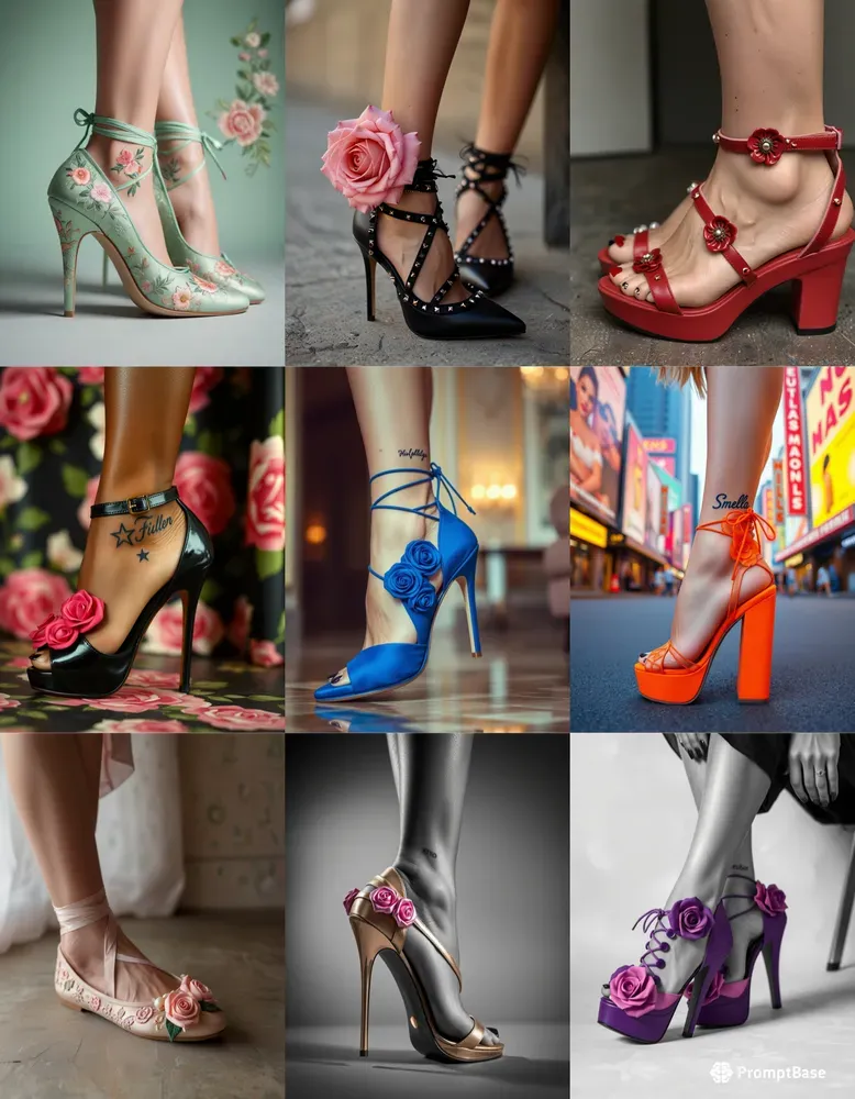 Stylish Footwear Closeups