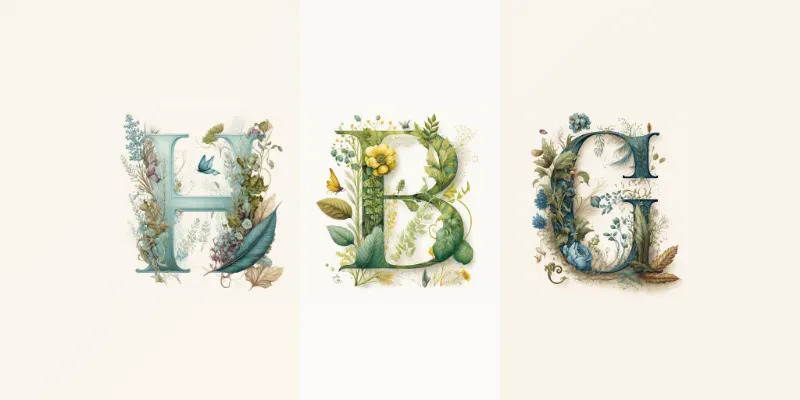 Floral Letters generated by undefined