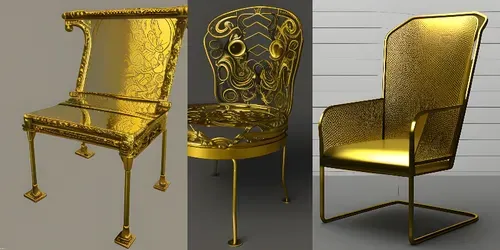 Retro Metal Chairs generated by stable-diffusion