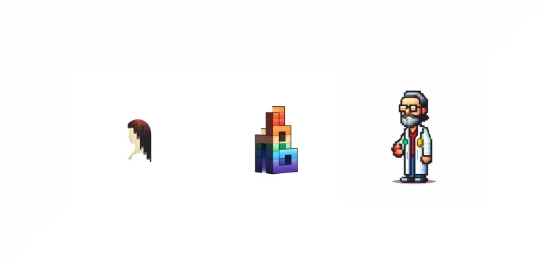 8bit Logos For Any Professions generated by undefined