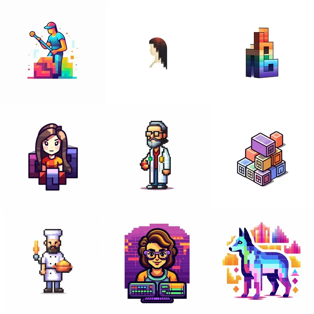 8bit Logos For Any Professions