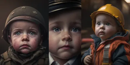 Portraits Of Babies With Professions generated by midjourney